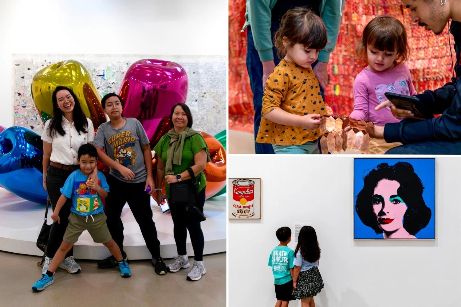 Collage of visitors at Sensory Morning